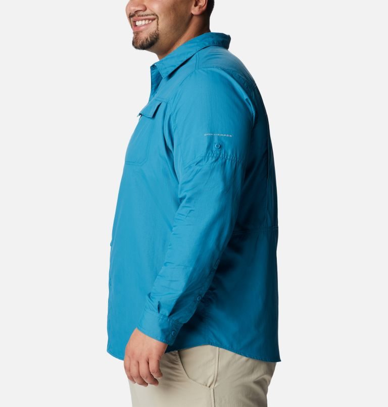 Men's Columbia Silver Ridge 2.0 Long Sleeve Shirts Blue | Plus Size CA-C4L68